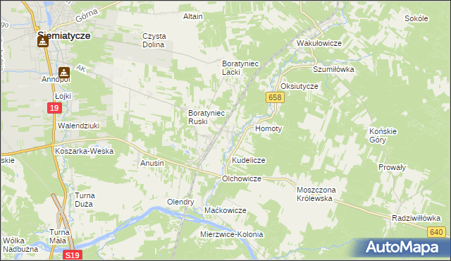 mapa Szerszenie, Szerszenie na mapie Targeo