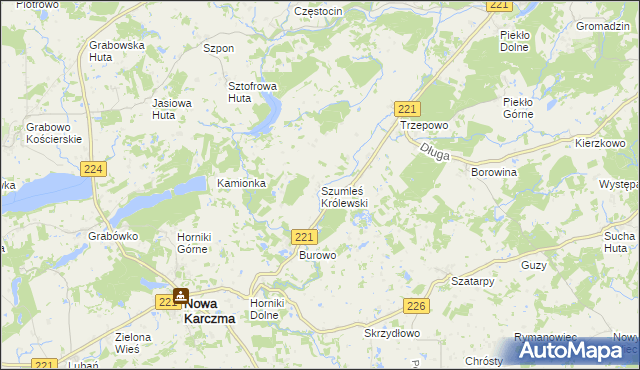 mapa Szumleś Królewski, Szumleś Królewski na mapie Targeo