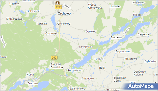 mapa Szydłówiec, Szydłówiec na mapie Targeo