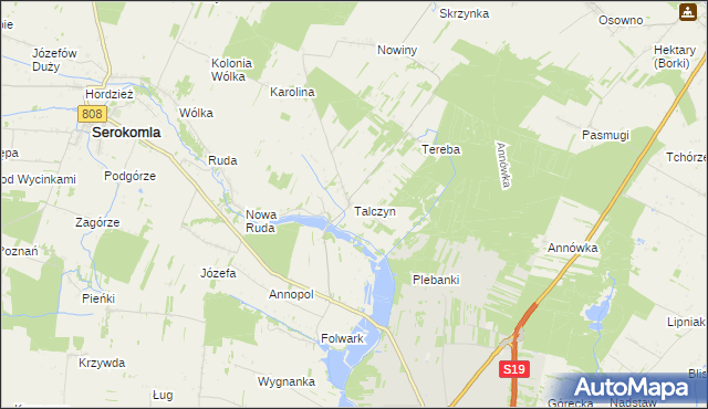 mapa Talczyn, Talczyn na mapie Targeo