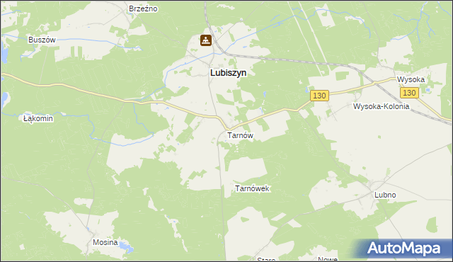 mapa Tarnów gmina Lubiszyn, Tarnów gmina Lubiszyn na mapie Targeo