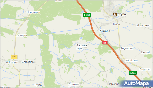 mapa Tarnowa Łąka, Tarnowa Łąka na mapie Targeo