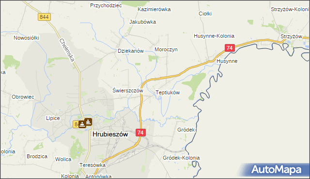 mapa Teptiuków, Teptiuków na mapie Targeo