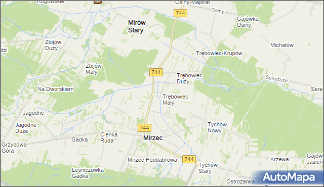 mapa Trębowiec Mały, Trębowiec Mały na mapie Targeo