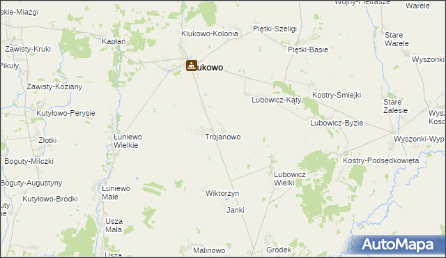 mapa Trojanówek, Trojanówek na mapie Targeo