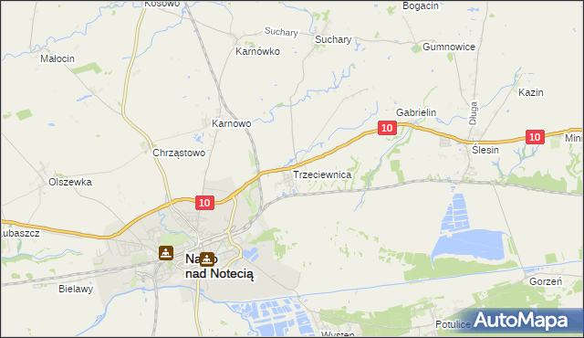 mapa Trzeciewnica, Trzeciewnica na mapie Targeo