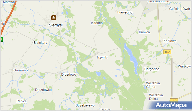 mapa Trzynik, Trzynik na mapie Targeo