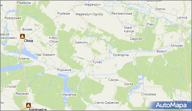 mapa Tyniec-Kolonia, Tyniec-Kolonia na mapie Targeo