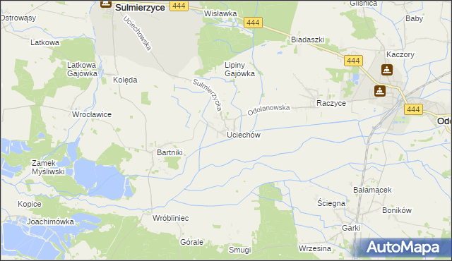 mapa Uciechów gmina Odolanów, Uciechów gmina Odolanów na mapie Targeo