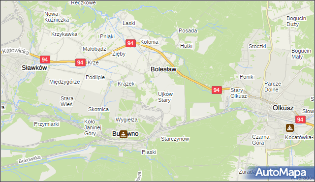 mapa Ujków Stary, Ujków Stary na mapie Targeo