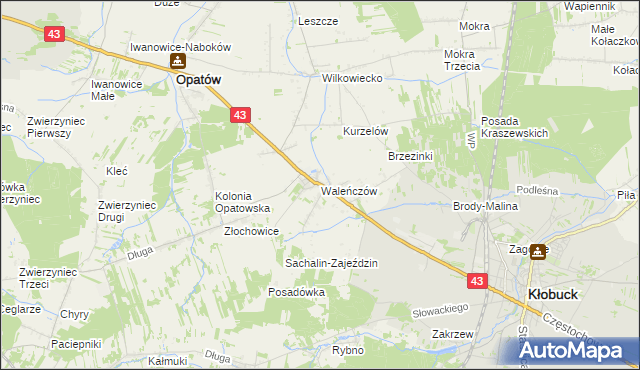 mapa Waleńczów, Waleńczów na mapie Targeo