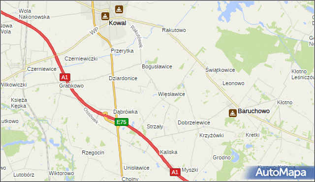 mapa Więsławice, Więsławice na mapie Targeo