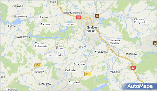 mapa Wieża, Wieża na mapie Targeo