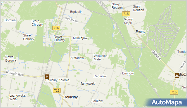 mapa Wilkucice Małe, Wilkucice Małe na mapie Targeo