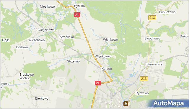 mapa Włynkówko, Włynkówko na mapie Targeo