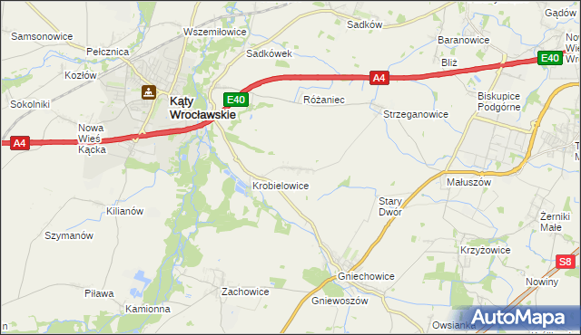 mapa Wojtkowice, Wojtkowice na mapie Targeo