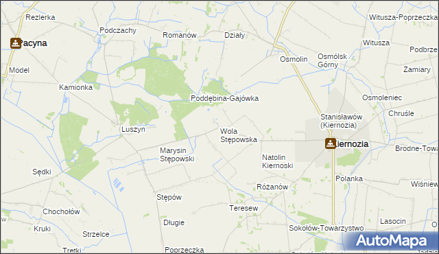 mapa Wola Stępowska, Wola Stępowska na mapie Targeo