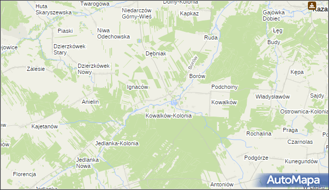 mapa Wólka Gonciarska, Wólka Gonciarska na mapie Targeo