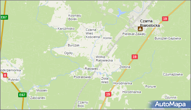 mapa Wólka Ratowiecka, Wólka Ratowiecka na mapie Targeo