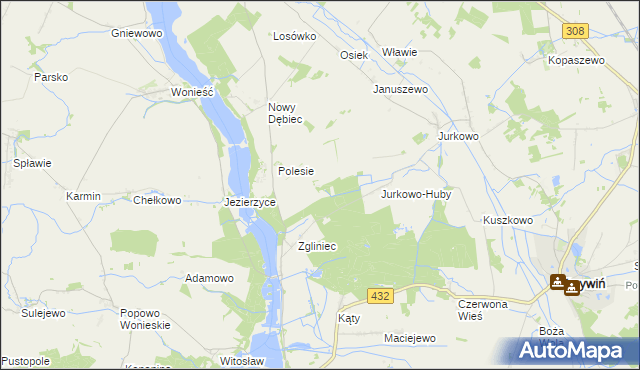 mapa Wymysłowo gmina Krzywiń, Wymysłowo gmina Krzywiń na mapie Targeo
