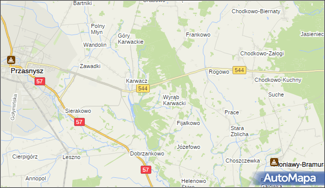 mapa Wyrąb Karwacki, Wyrąb Karwacki na mapie Targeo