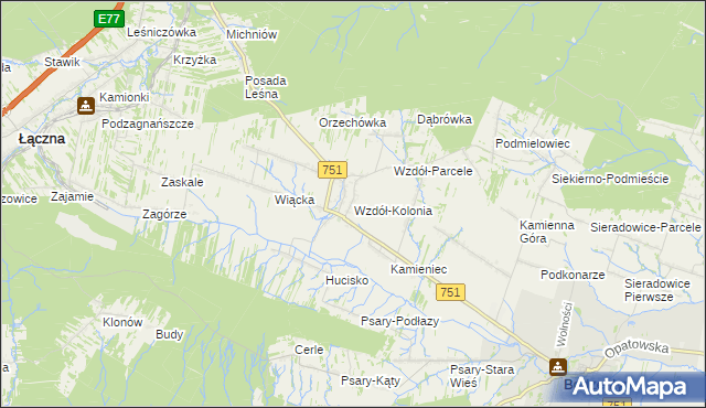 mapa Wzdół-Kolonia, Wzdół-Kolonia na mapie Targeo