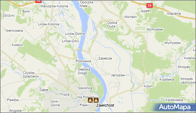 mapa Zabełcze, Zabełcze na mapie Targeo