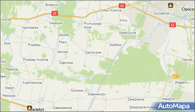 mapa Zachorzów-Kolonia, Zachorzów-Kolonia na mapie Targeo