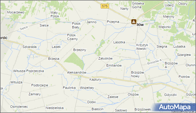 mapa Załusków, Załusków na mapie Targeo