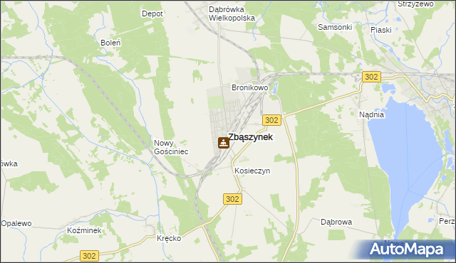 mapa Zbąszynek, Zbąszynek na mapie Targeo