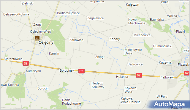 mapa Zblęg, Zblęg na mapie Targeo