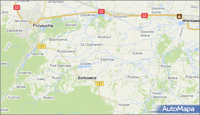 mapa Zdonków, Zdonków na mapie Targeo