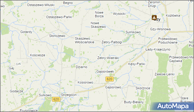 mapa Żebry-Wiatraki, Żebry-Wiatraki na mapie Targeo