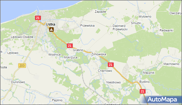 mapa Zimowiska, Zimowiska na mapie Targeo