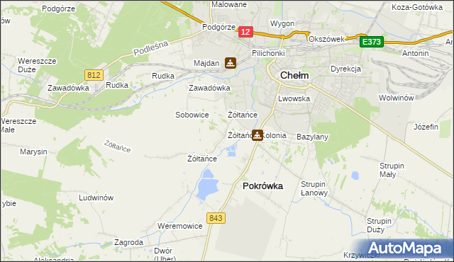 mapa Żółtańce-Kolonia, Żółtańce-Kolonia na mapie Targeo