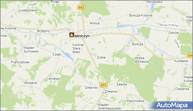 mapa Żułów, Żułów na mapie Targeo