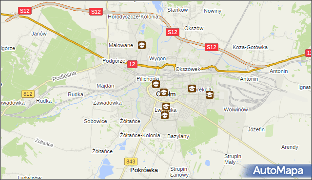 mapa Chełma, Chełm na mapie Targeo