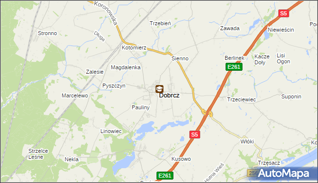 mapa Dobrcz, Dobrcz na mapie Targeo