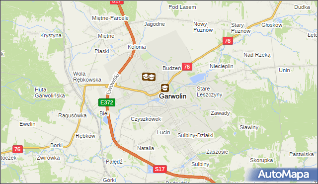 mapa Garwolin, Garwolin na mapie Targeo