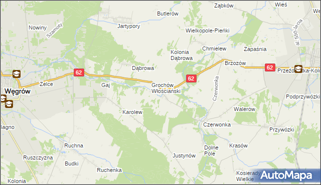 mapa Grochów Szlachecki, Grochów Szlachecki na mapie Targeo