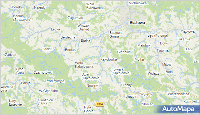 mapa Kąkolówka, Kąkolówka na mapie Targeo