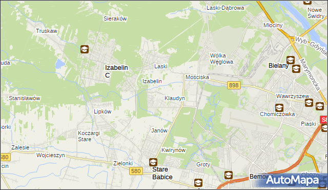 mapa Klaudyn, Klaudyn na mapie Targeo