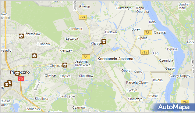 mapa Konstancin-Jeziorna, Konstancin-Jeziorna na mapie Targeo