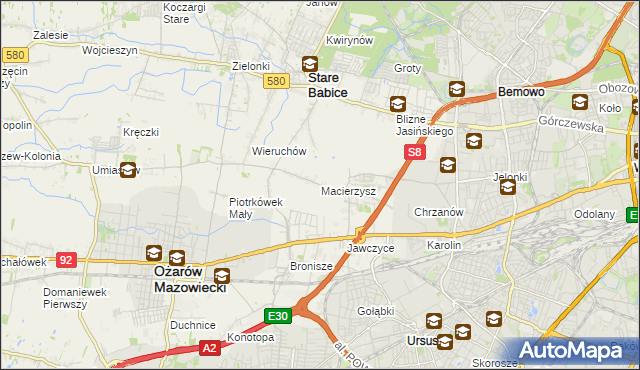mapa Macierzysz, Macierzysz na mapie Targeo