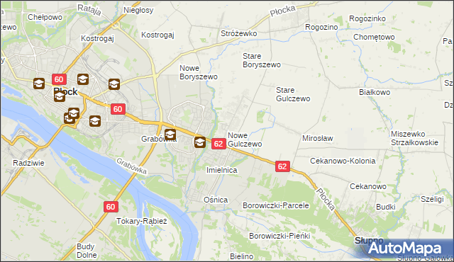 mapa Nowe Gulczewo, Nowe Gulczewo na mapie Targeo