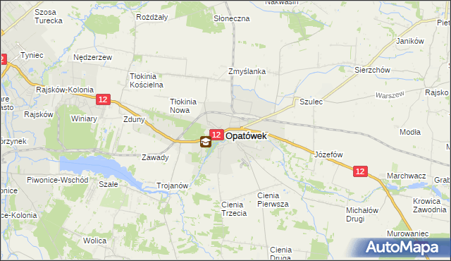 mapa Opatówek powiat kaliski, Opatówek powiat kaliski na mapie Targeo