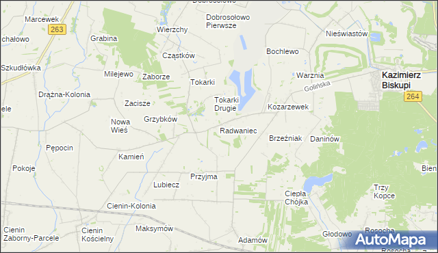 mapa Radwaniec, Radwaniec na mapie Targeo