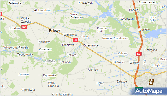 mapa Tomaszówka gmina Pniewy, Tomaszówka gmina Pniewy na mapie Targeo