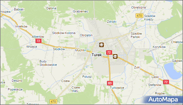 mapa Turka, Turek na mapie Targeo