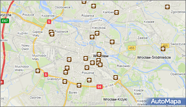 mapa Wrocławia, Wrocław na mapie Targeo